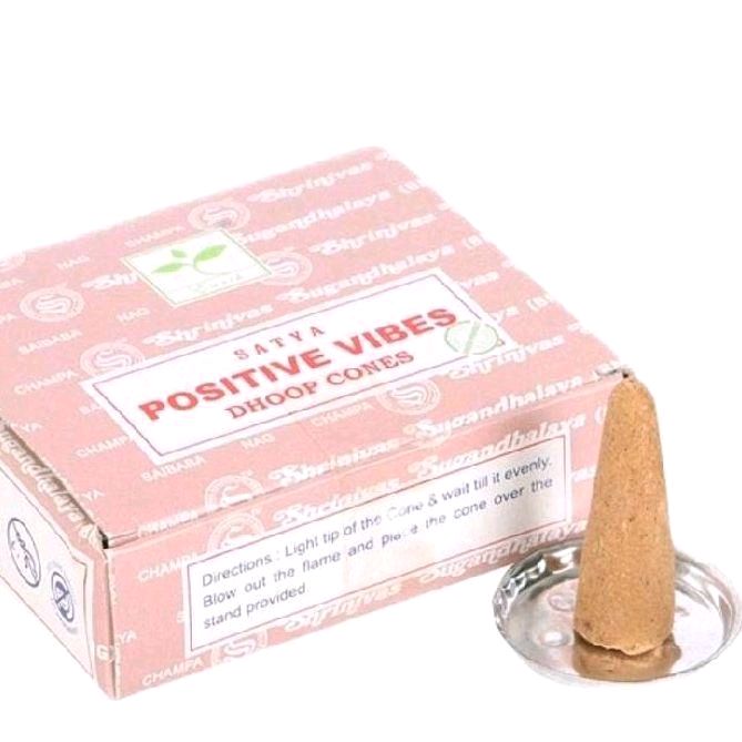 Positive Vibes Dhoop Incense Cones Fragrance Aroma