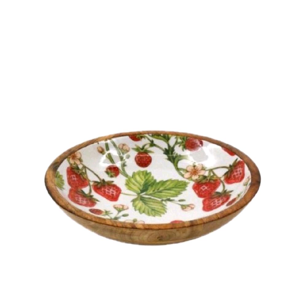 Strawberry Enamelled Bowl - 30cm - Tableware Serving