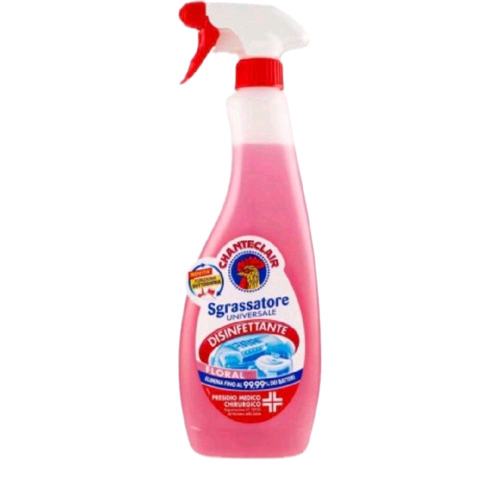 Chanteclair Sgrassatore Universal Disinfectant Spray 600ml - Floral Fragrance for Effective Cleaning and Disinfection Household