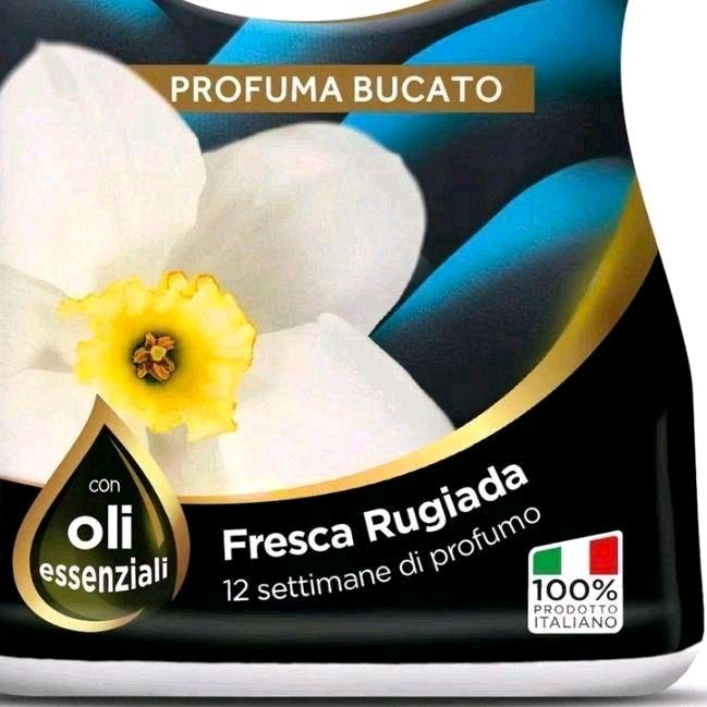 Spuma di Sciampagna Fresh Dew Laundry Perfume Booster 230ml with Essential Oils Fresca Rugiada Scented Fabric Softener