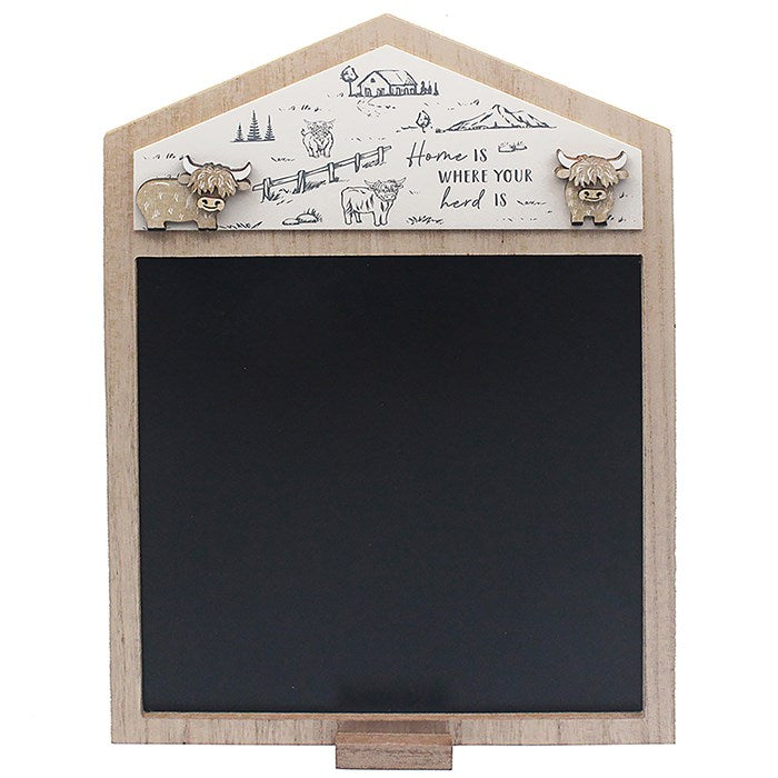 Highland Cow Blackboard
