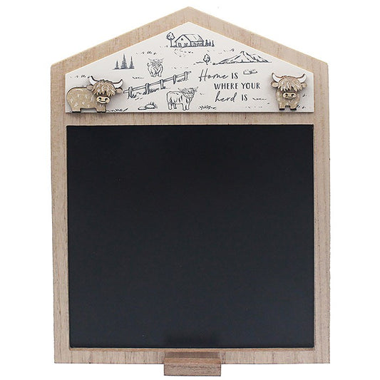 Highland Cow Blackboard