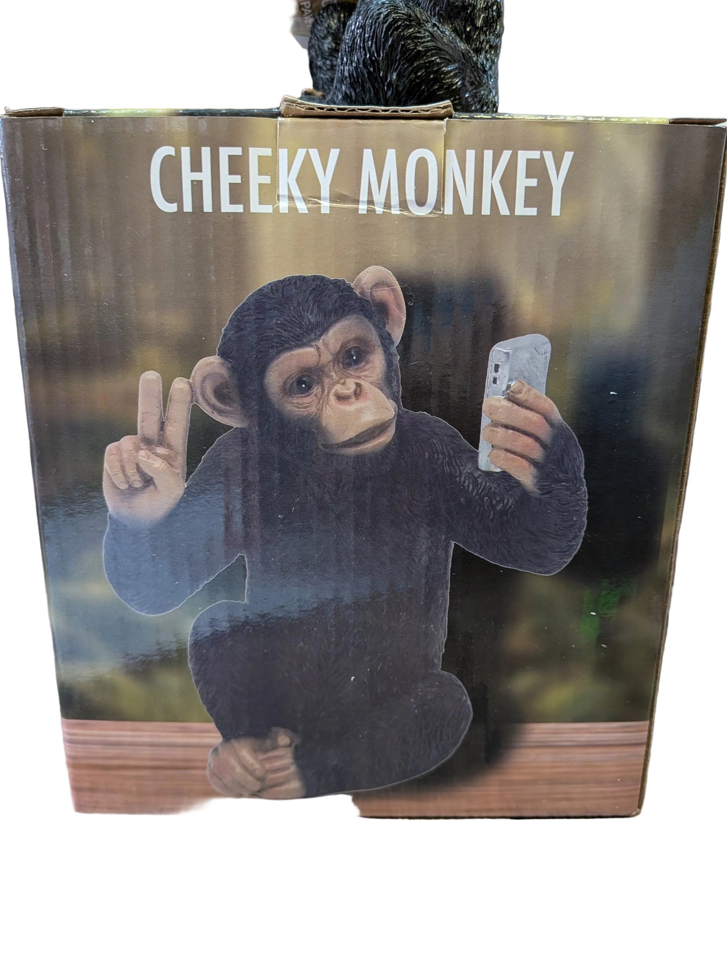 Cheeky Monkey Peace Selfie Statue