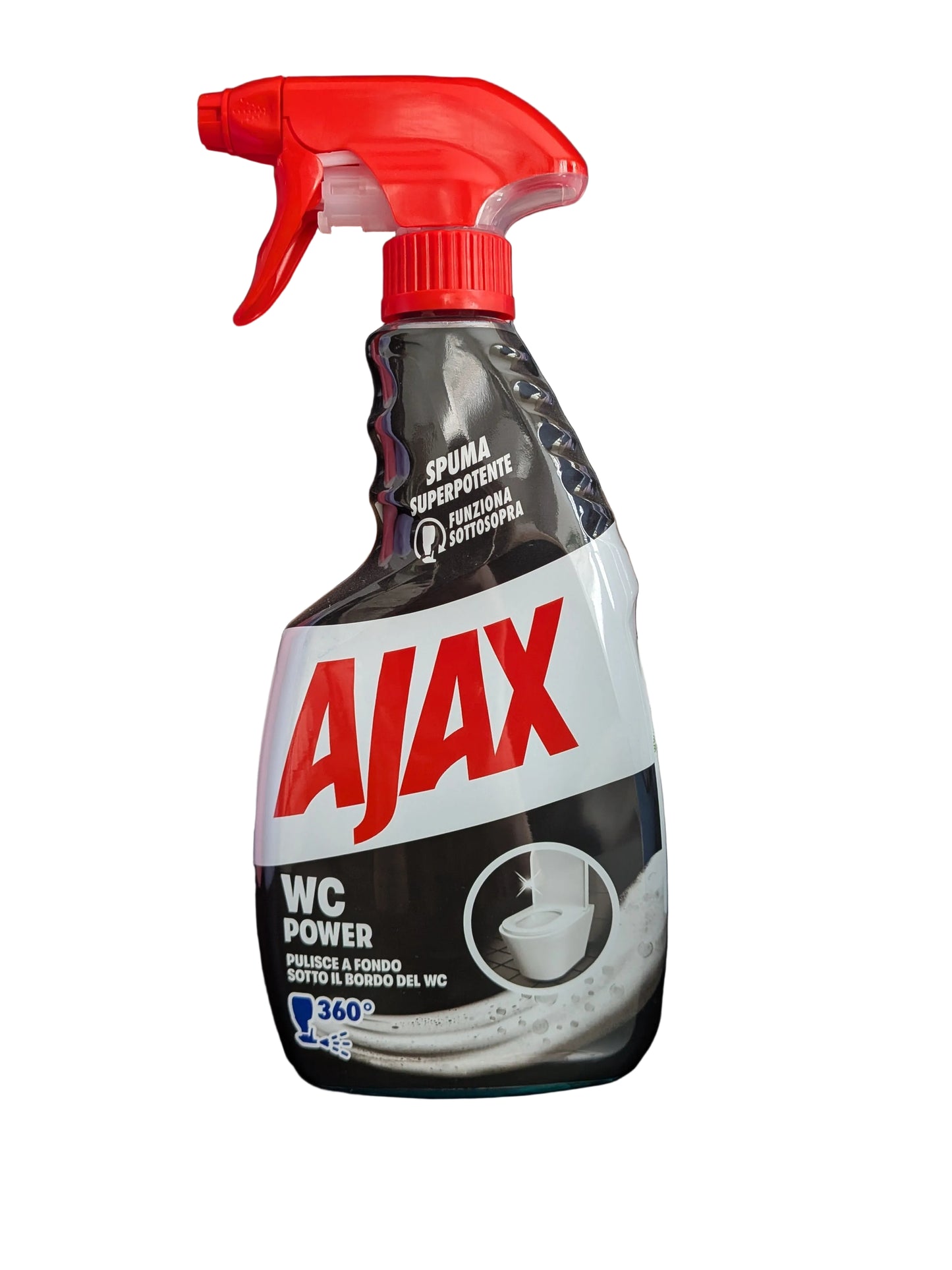 Ajax WC Power Spray, a cleaning product designed for toilet bowls 600ml