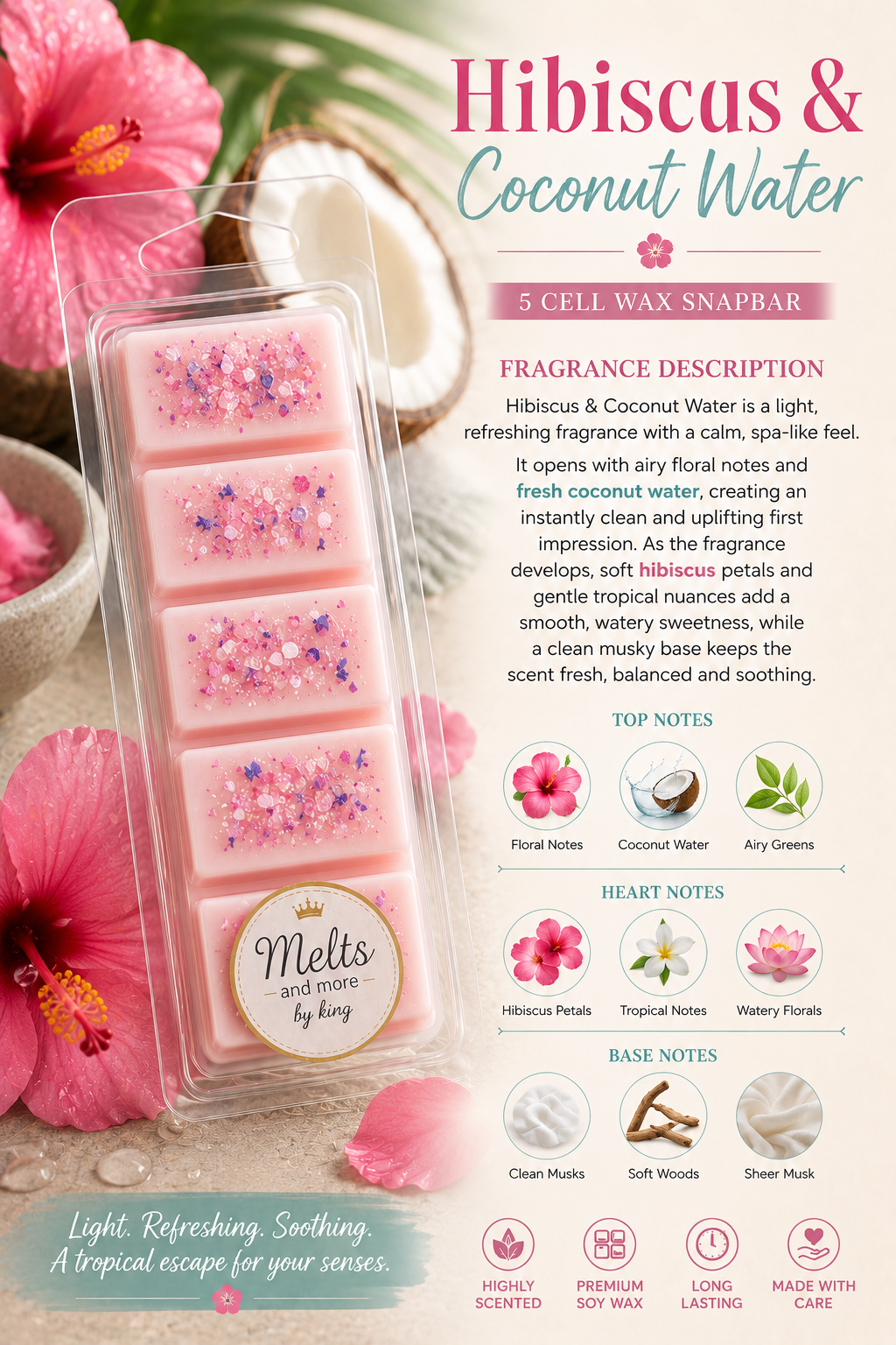 Wax Melt Bars for Home Fragrance 50g