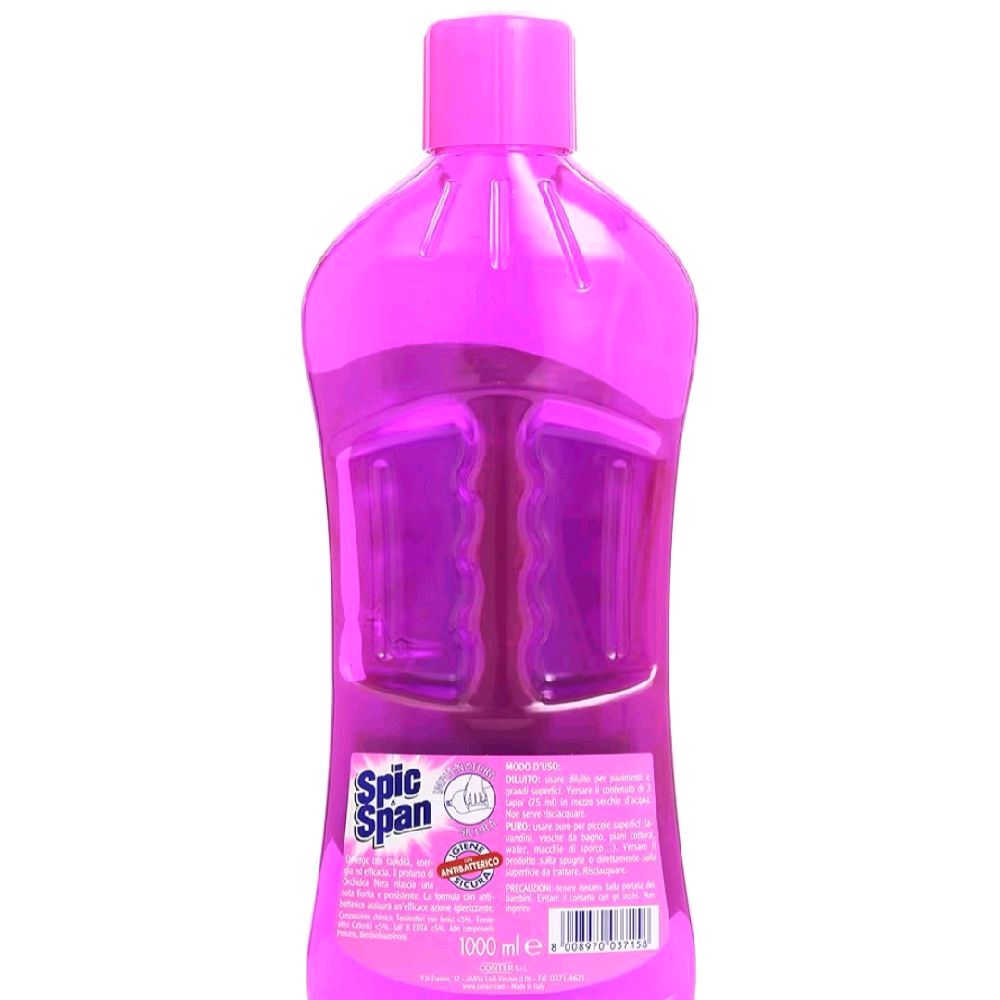 Spic & Span Orchidea Nera Floor Fluid 1L - Household Cleaning Agent with Orchidea Nera Scent Cleaner