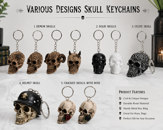 Various Designs Skull Keychains