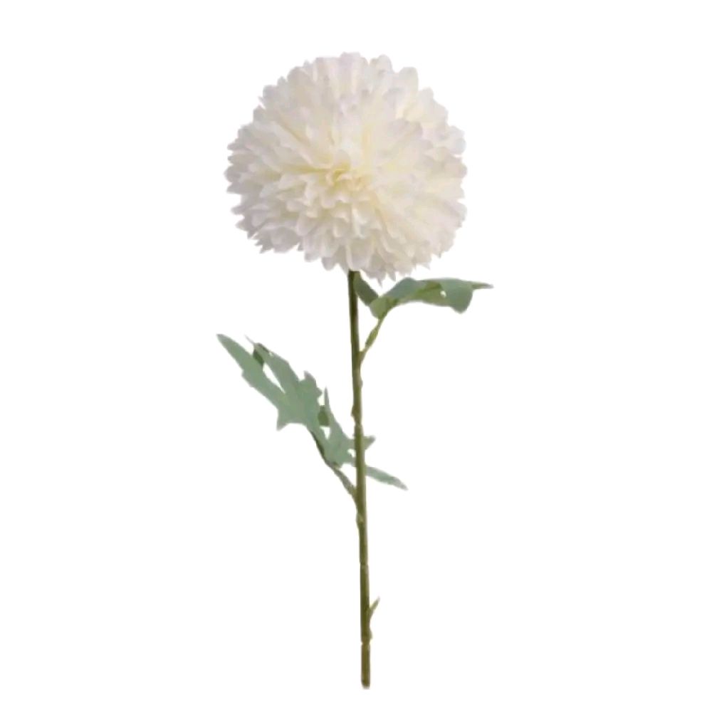 Decorative White Hydrangea Flower on Stem, 60cm