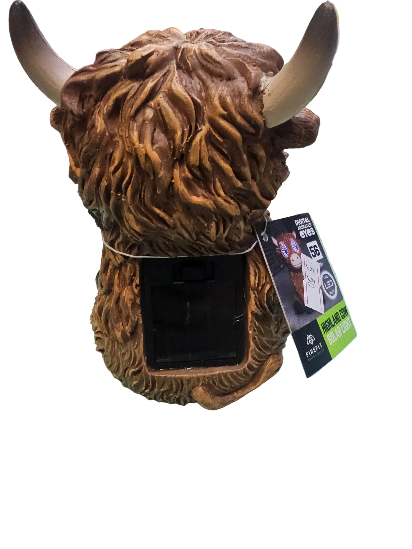 Highland Cow Solar Light with animated eyes