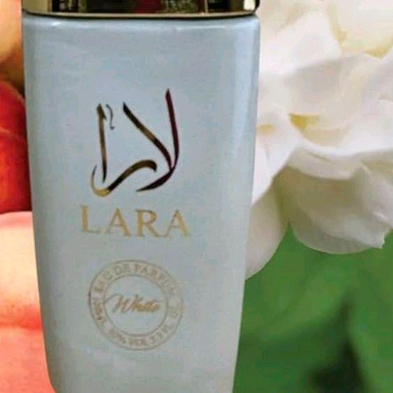 Lara White Eau de Parfum 100ml - Fragrance in Elegant White Bottle with Gold Accents