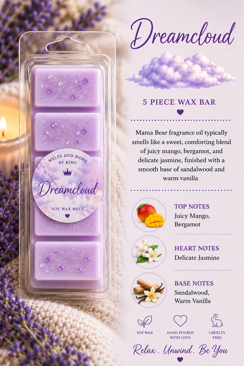 Wax Melt Bars for Home Fragrance 50g