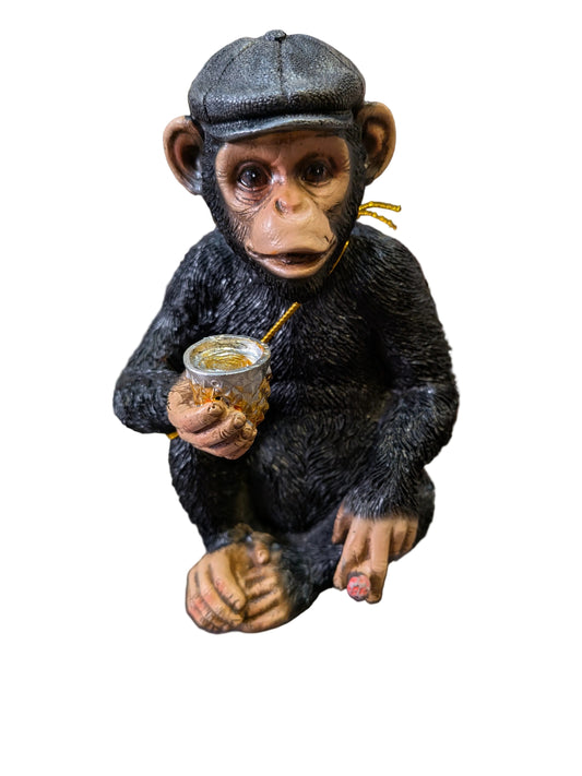 Cheeky Monkey Flat Cap and Cup