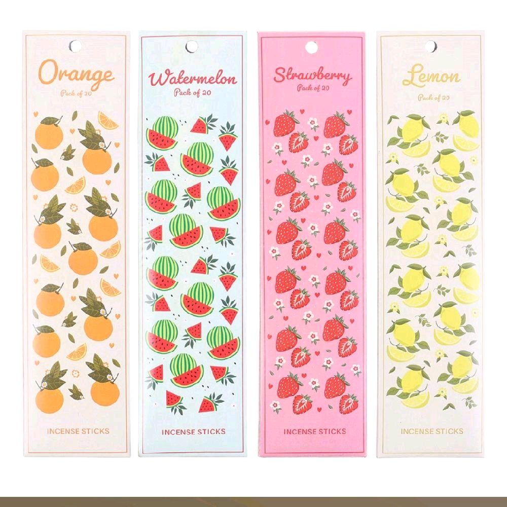 The Tutti Frutti Collection Incense Sticks - Orange Strawberry Watermelon & Lemon Scented Aromatic Sticks 1 supplied Fragrance