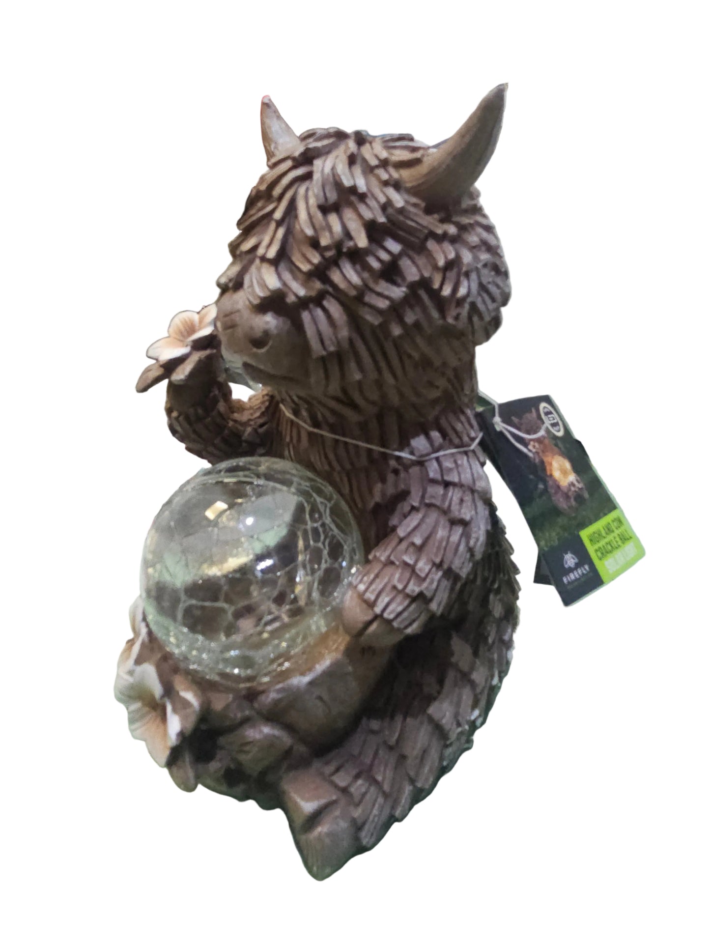 Highland Cow Crackle Ball Solar Light