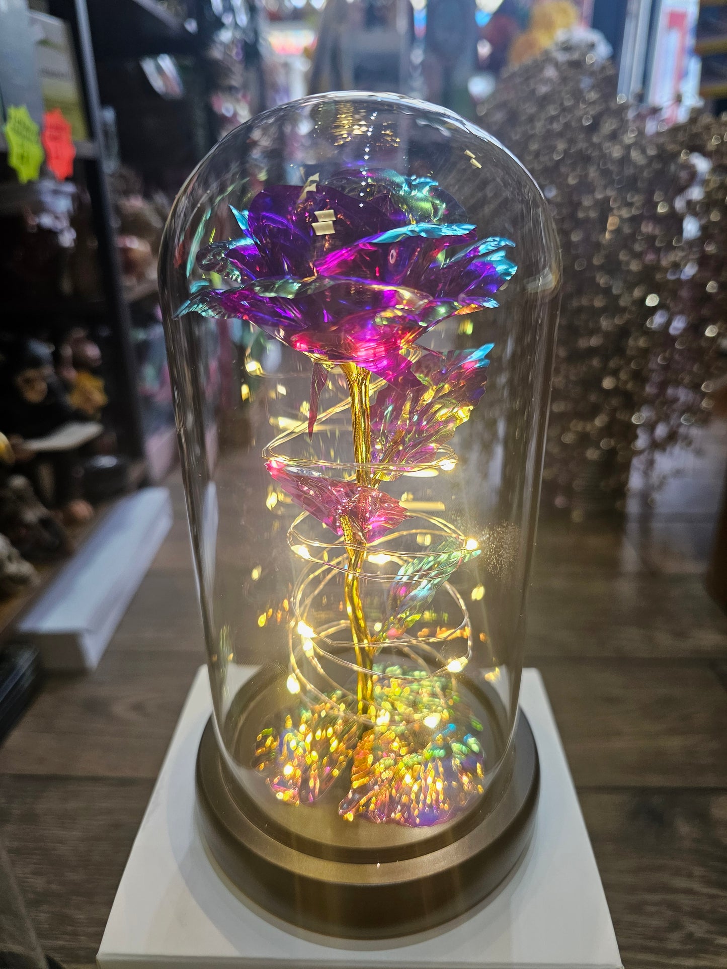 LED Eternal Rose Flower in Glass Dome