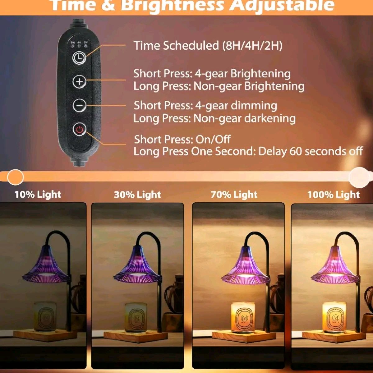 purple Candle Warmer Lamp for Home