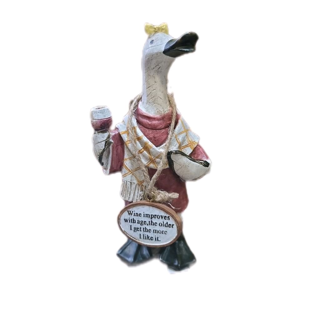Novelty Duck Ornament with Message Plaque