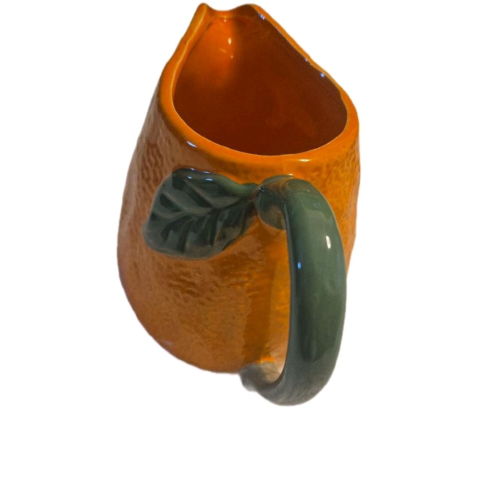 Orange Jug - 16.5cm - Perfect for Home Bar and Kitchen - Drinkware Iced Tea Serving