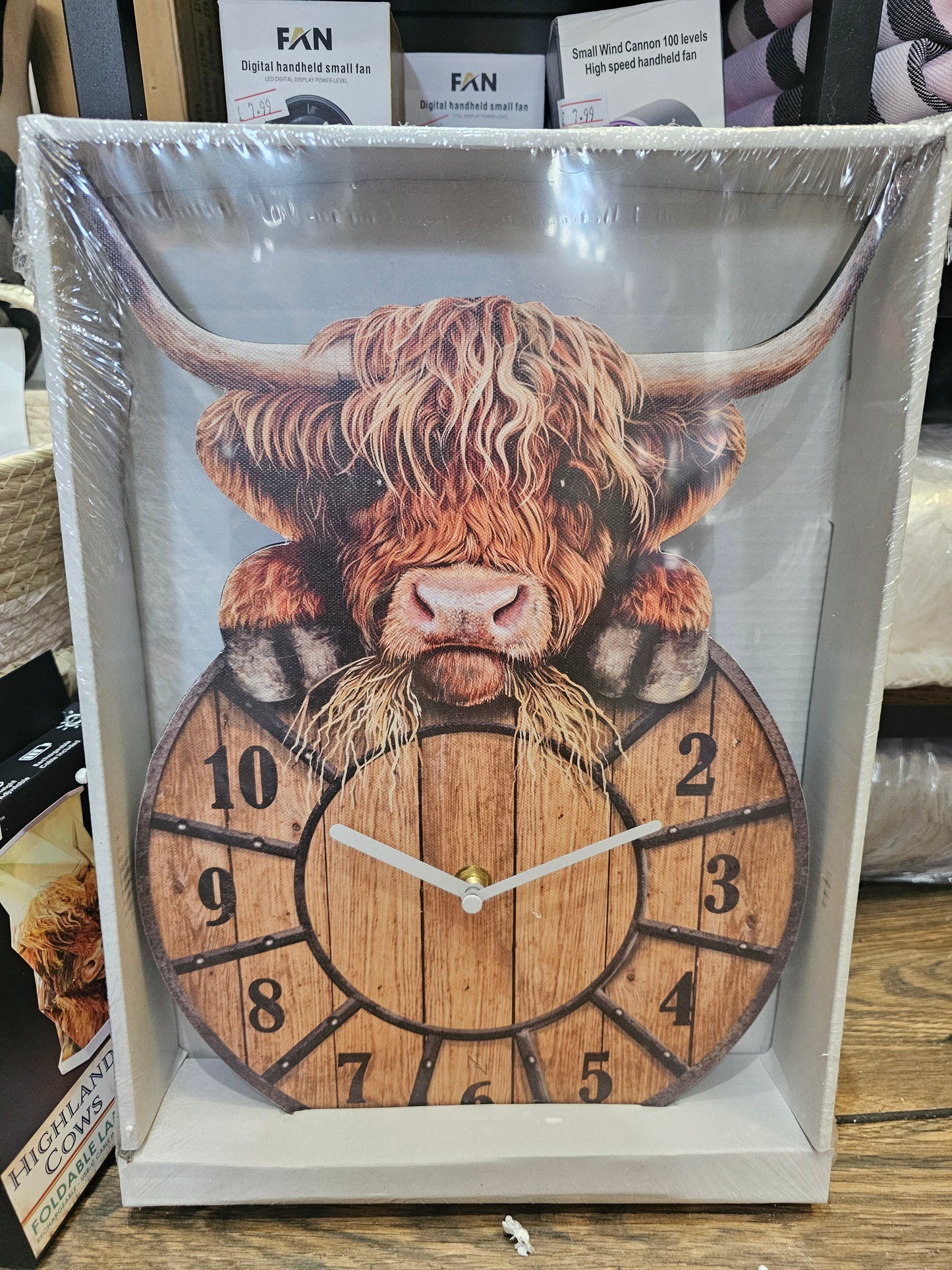 Highland Cow MDF Wall Clock