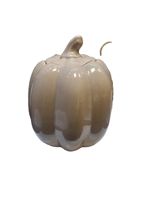 Stone coloured Pumpkin oil burner with lid
