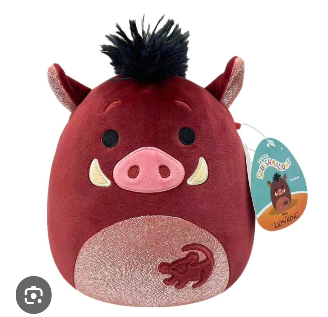 Disney Lion King 30th Anniversary Pumbaa Squishmallow plush.