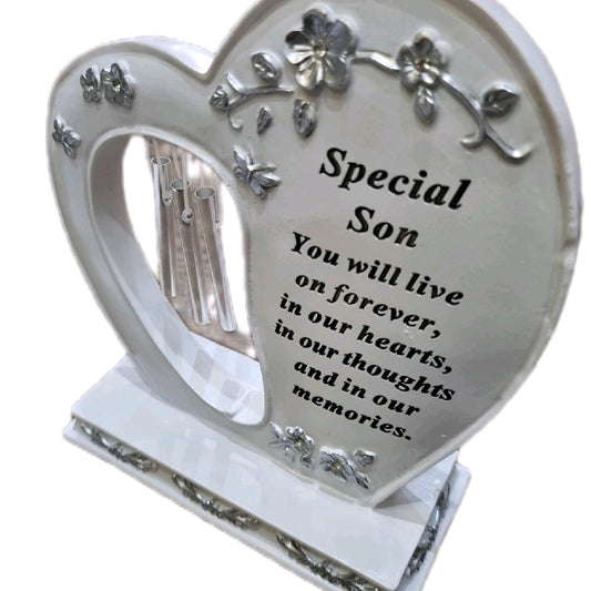 Special Son Windchime Memorial Plaque Decor