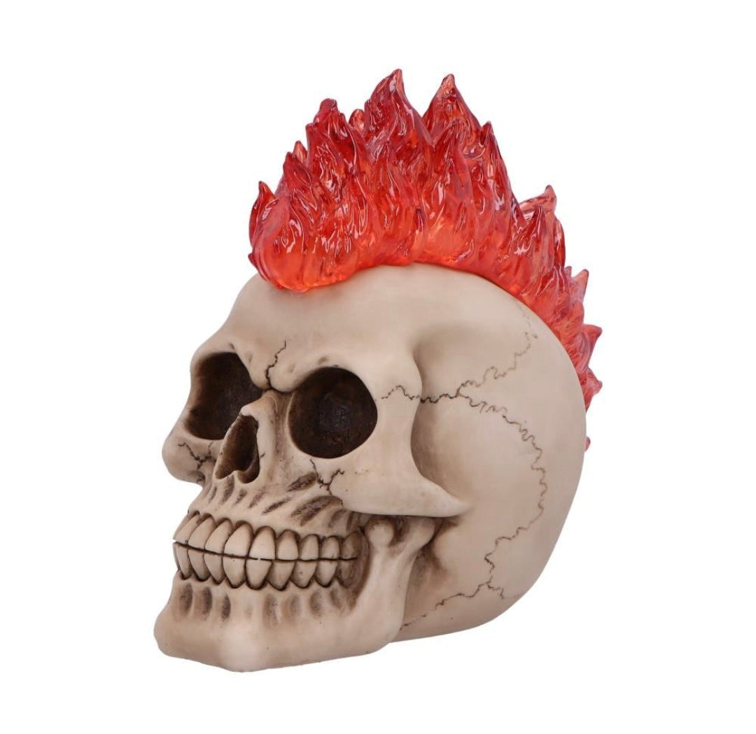 Hot-Headed Decorative Resin Skull
