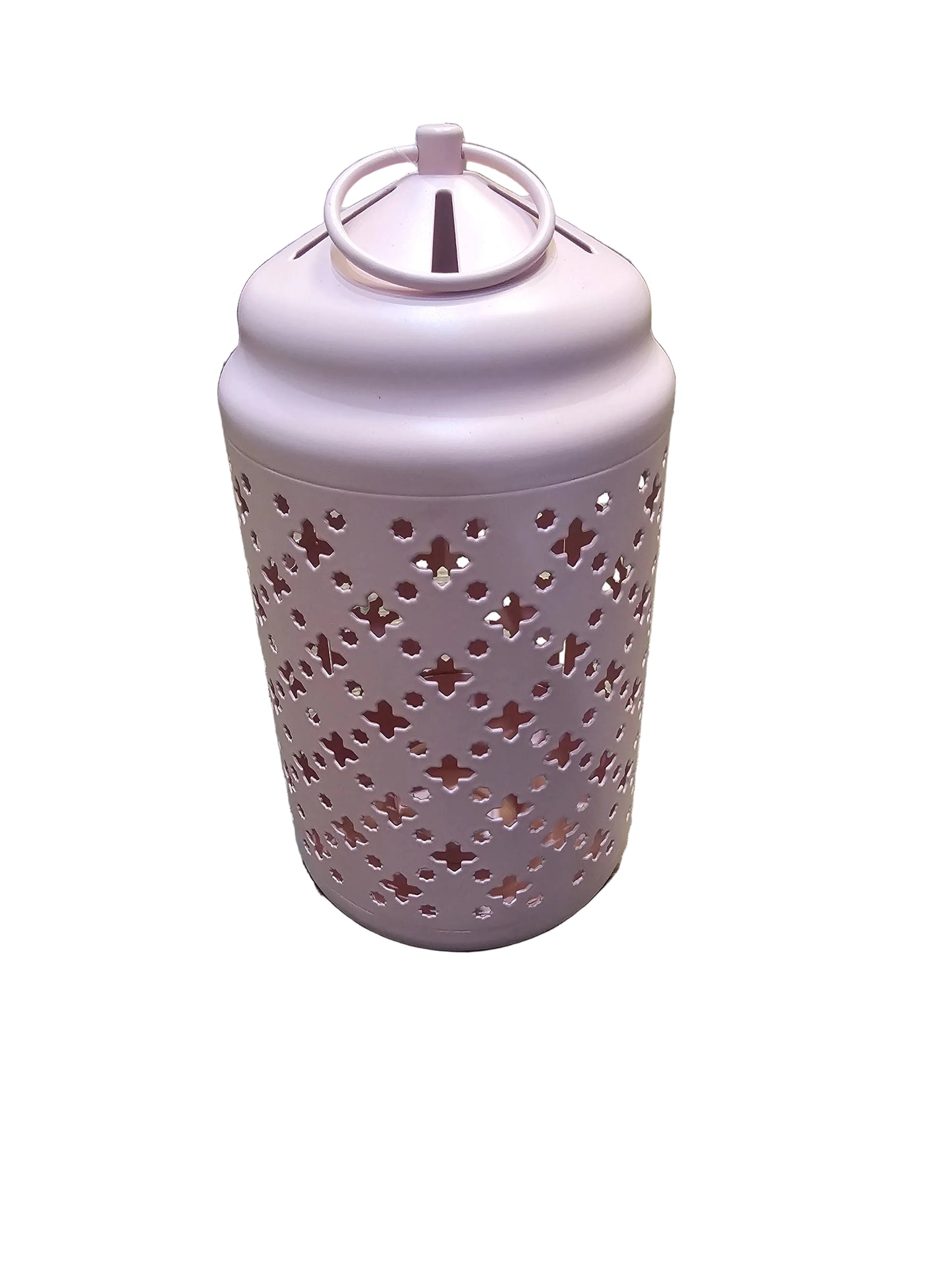Pink Metal Tealight Candle Lantern with magnetic closure