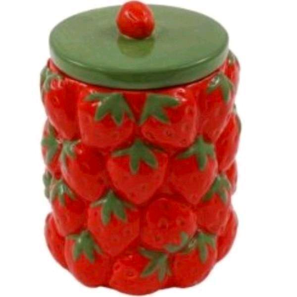 Kitchen Storage: Strawberry Jar with Lid, 13cm - Containers storage dood