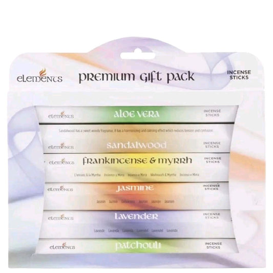 Elements Premium Fragrances Incense Gift Pack - Perfect for Relaxation and Aromatherapy