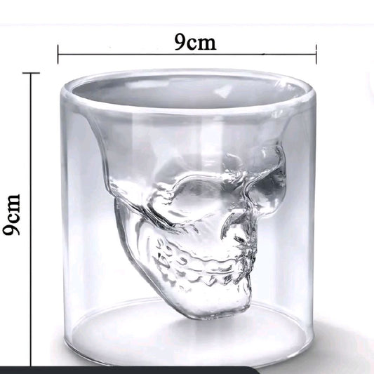 Whiskey Glass Crystal Skull Shot Glass Wine Beer Cocktails Cup, 250ml Drinkware Tumblers