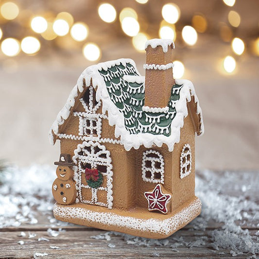 Xmas LED House Snowman Large