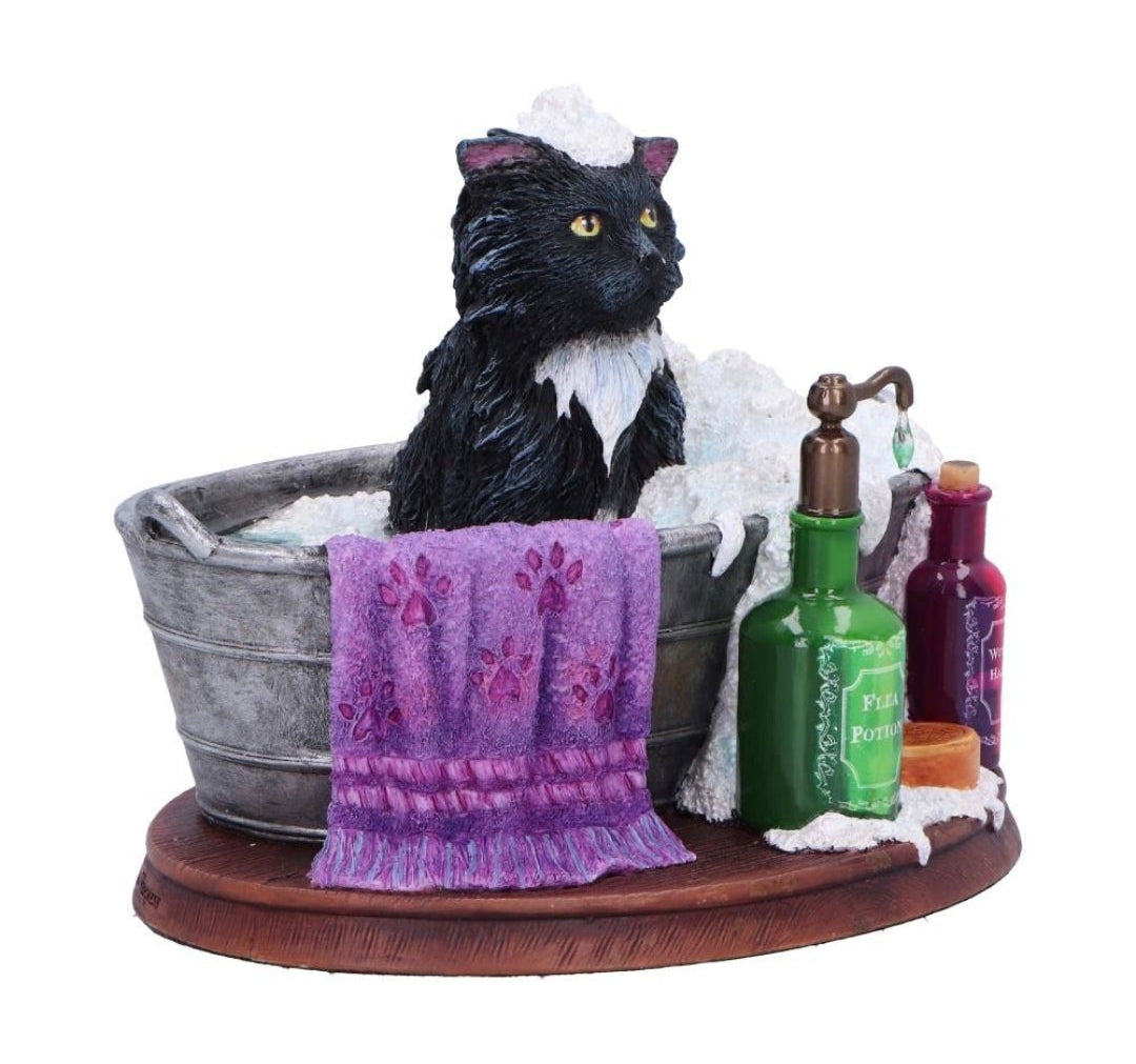 Black Cat Bath Time Figurine by Lisa Parker 13.5cm