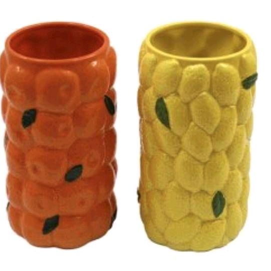 2A Citrus Vase Decor 18cm - Stylish Centrepiece for Home Ornaments Decorative Room