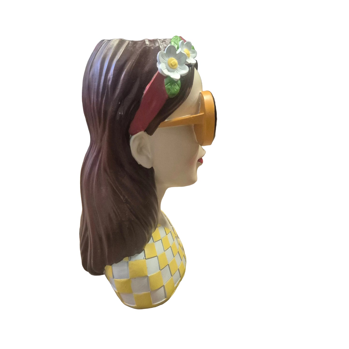 Modern Resin Flower Vase Decorative Girl Sculpture Pot for Home, Living Room and Bedroom Decoration