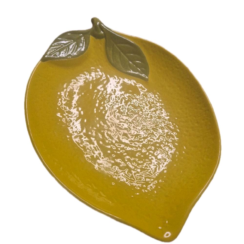 Lemon Shaped Serving Plate for Home and Party Use Dish