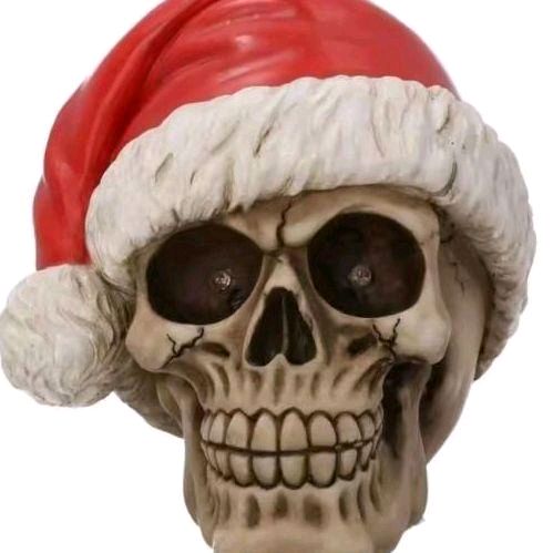 Silent Night Skull Figurine 15.5cm Ornaments Decor