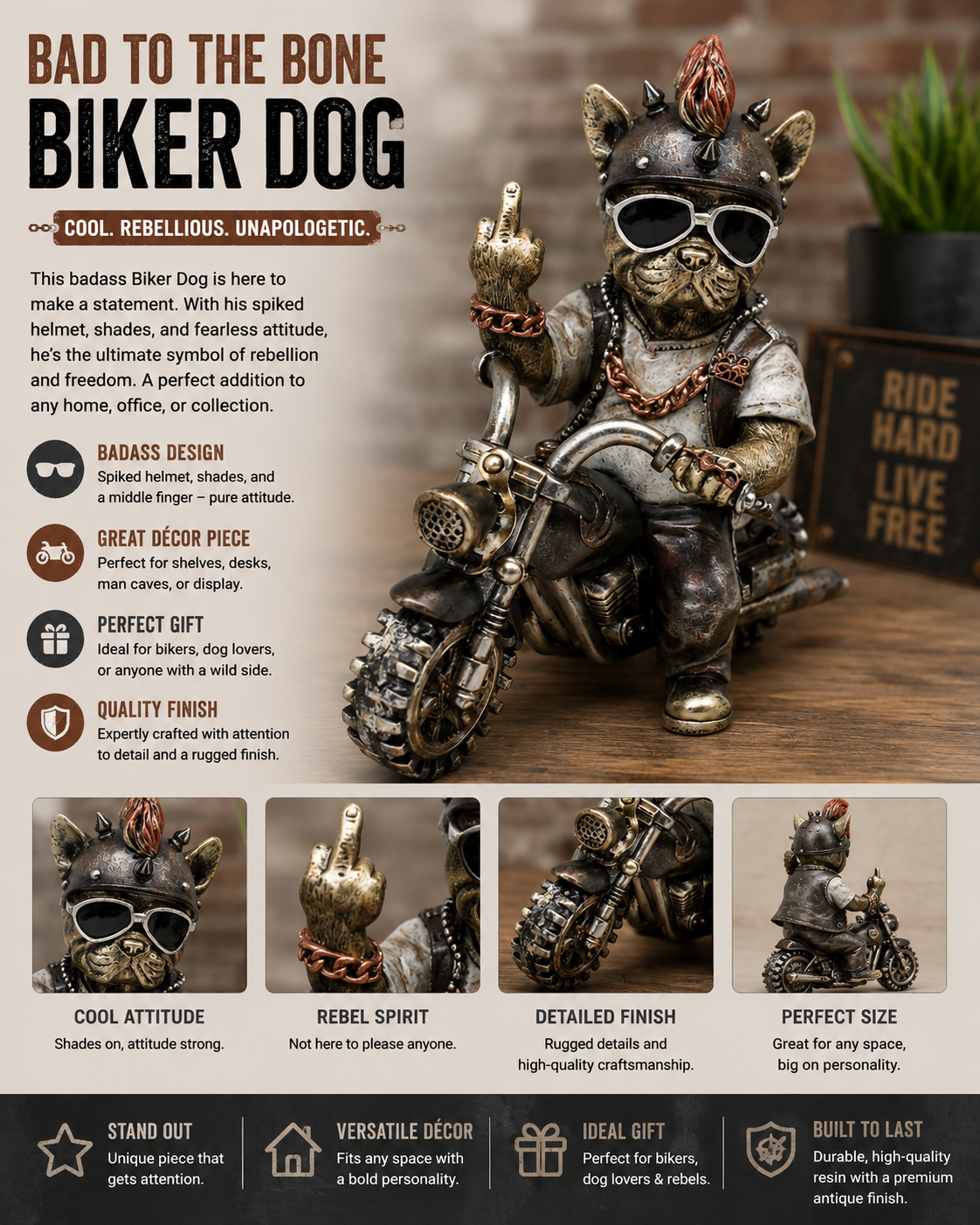 Frenchie biker