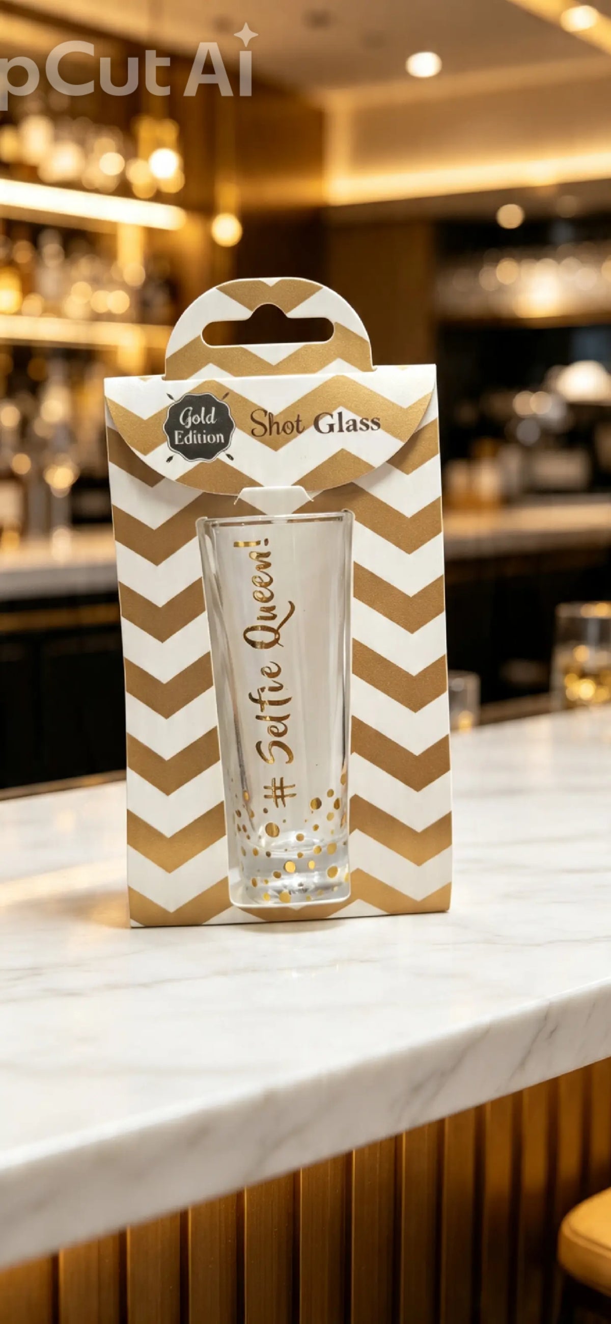 Gold Edition Selfie queen shot glass