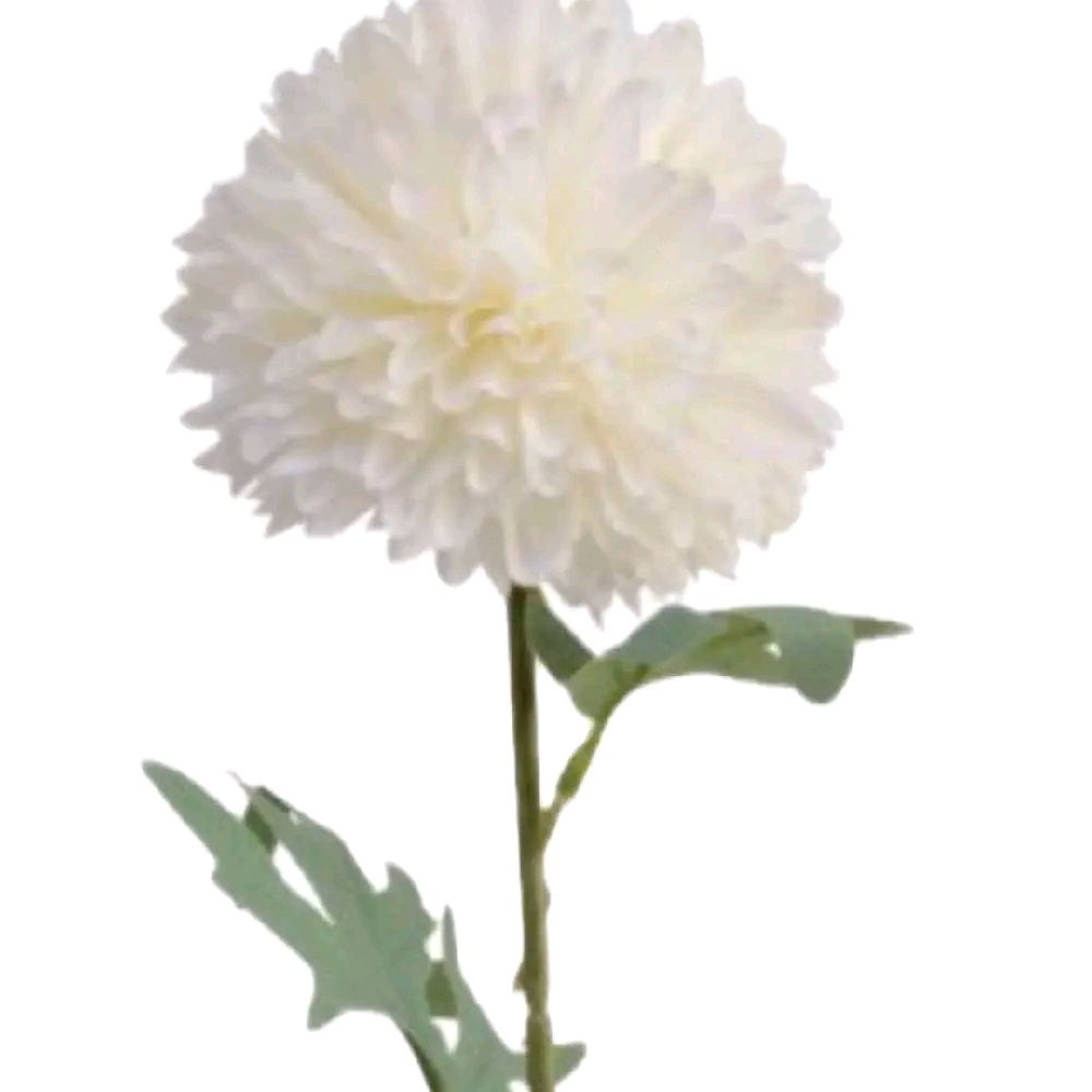 Decorative White Hydrangea Flower on Stem, 60cm