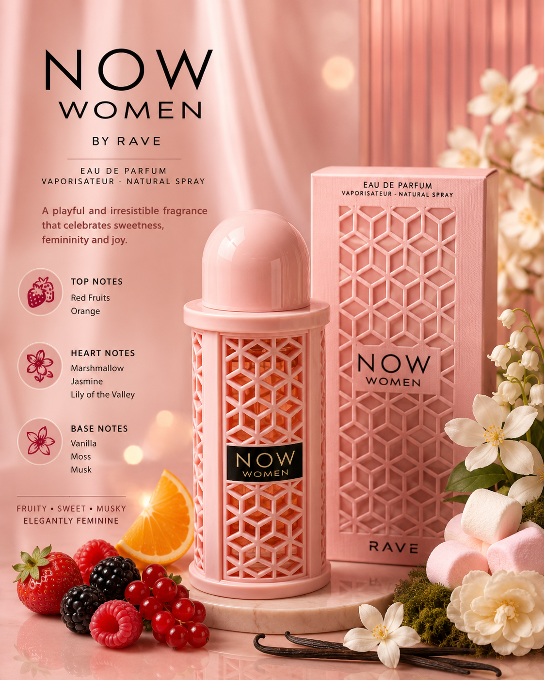 Rave Now Women Eau De Parfum by Lattafa 100ml