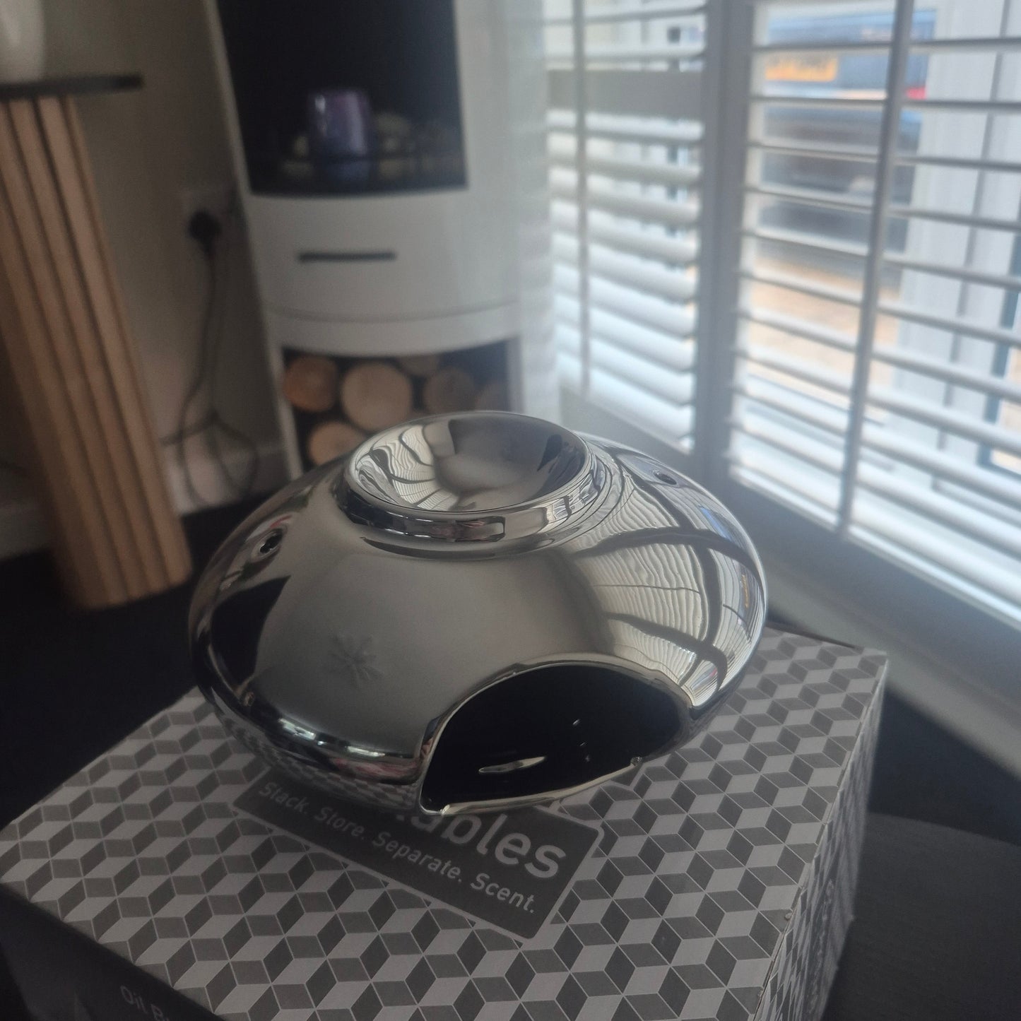 Stackable Chrome Oil Burner