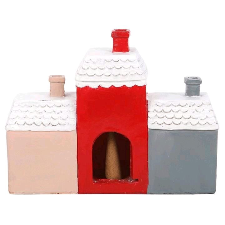 Christmas Village Incense Cone Holder Decorative Fragrance Aroma