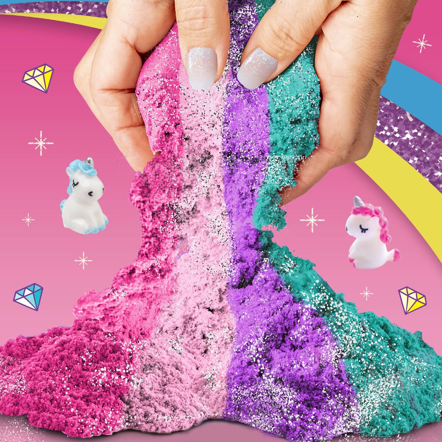 GirlZone Unicorn Kingdom Play Sand Kit.