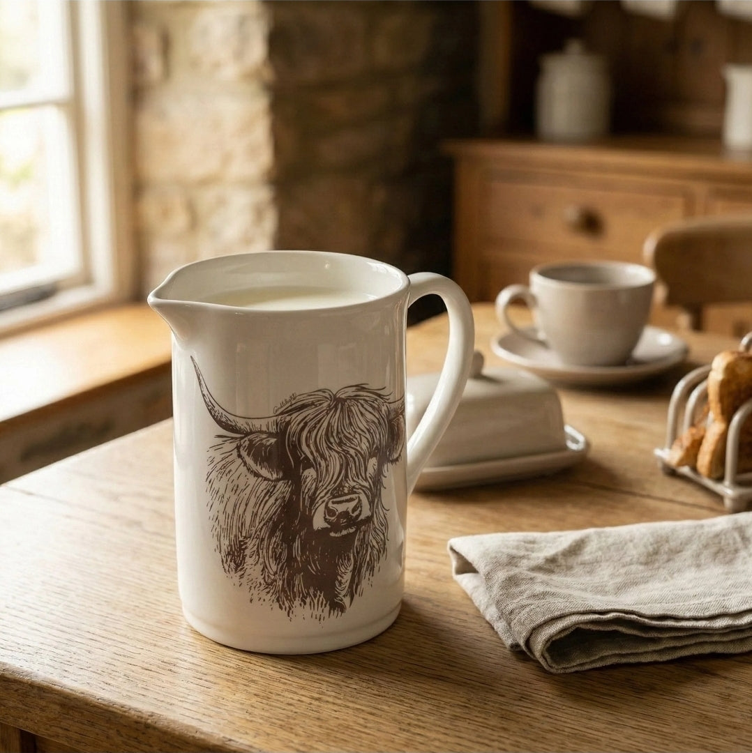 Large Highland Cow Jug