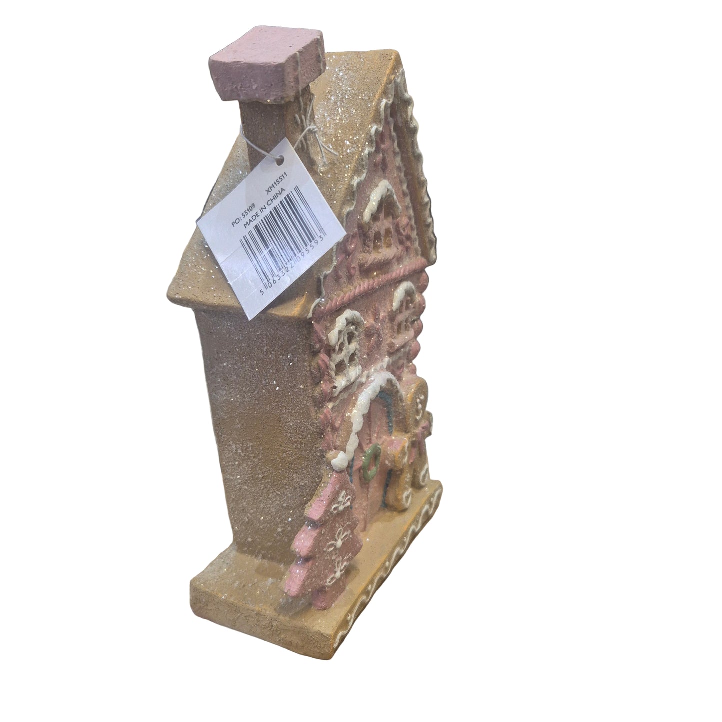 Santa & Friends Light up Gingerbread House - Pink