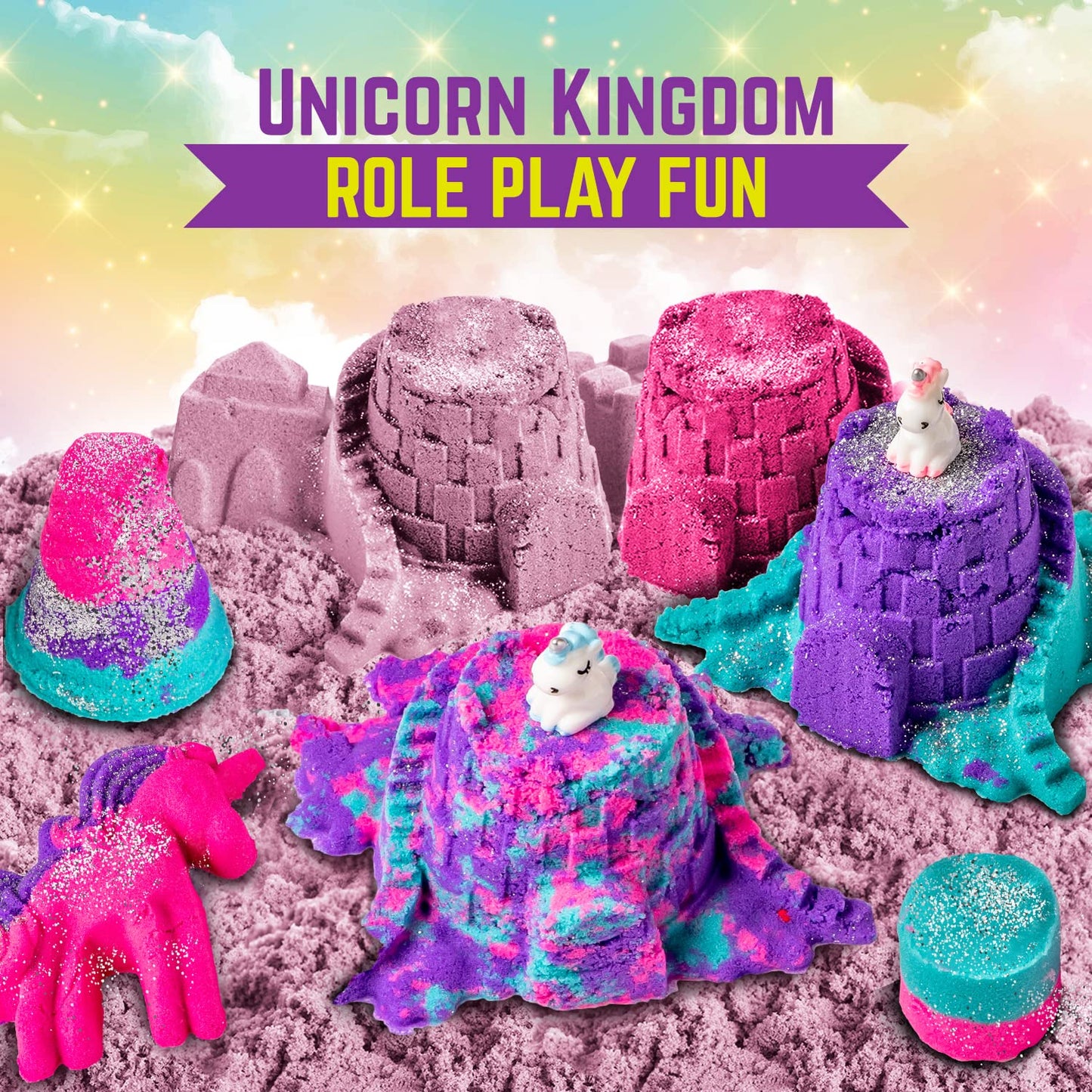 GirlZone Unicorn Kingdom Play Sand Kit.