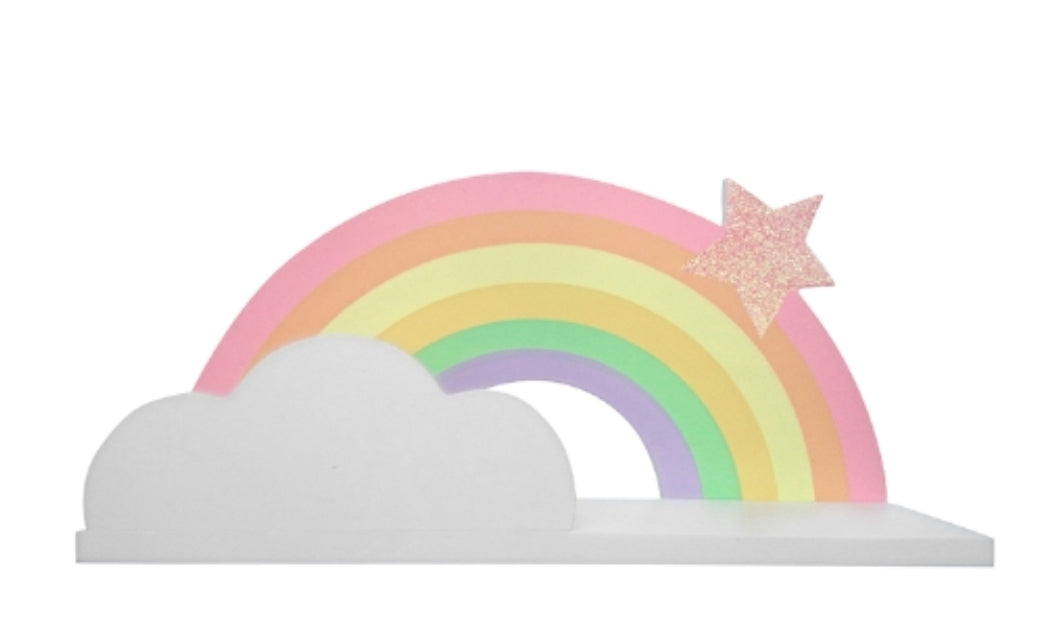 Wooden Rainbow Shelf 6cm