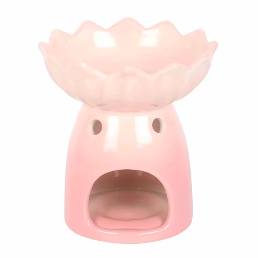 pink water lilly oil burner and wax warmer
