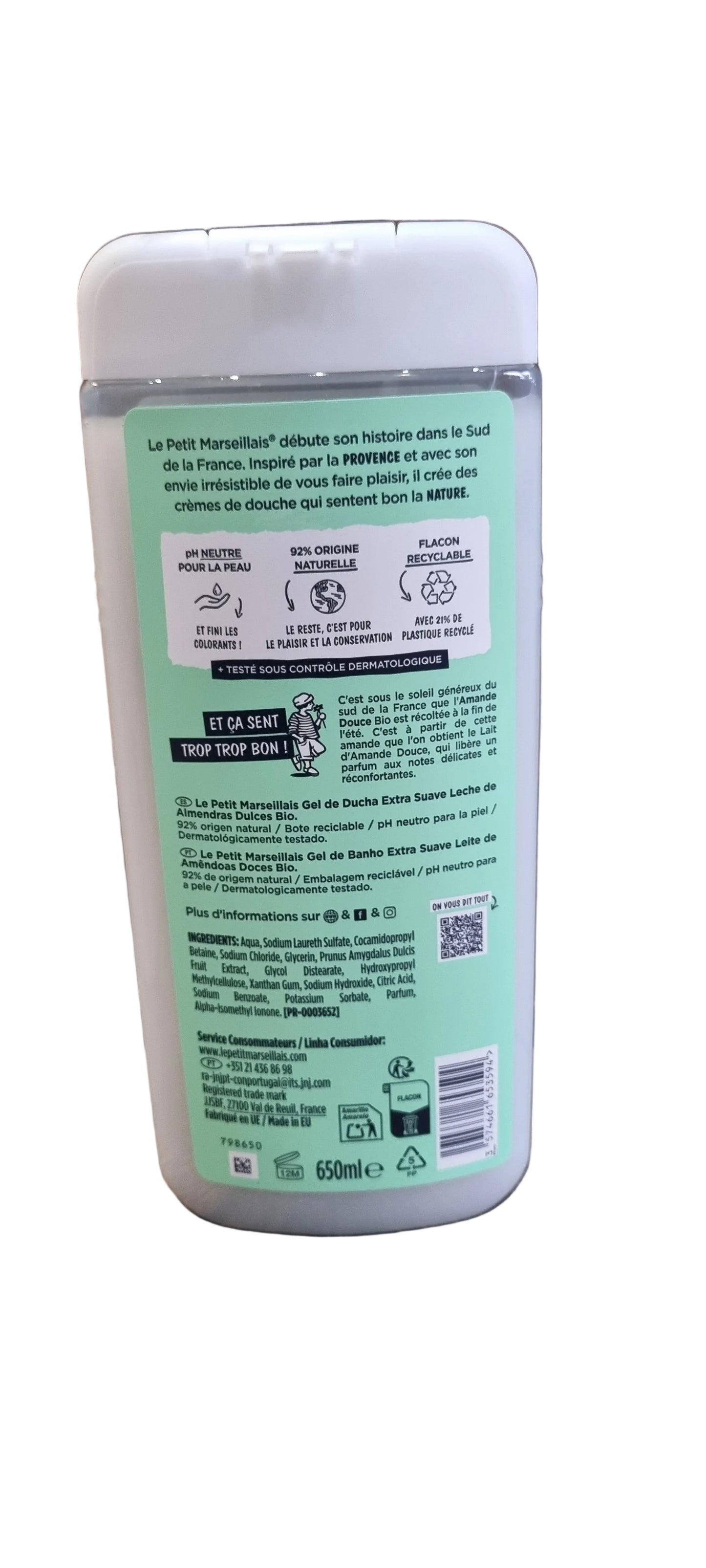 Le Petit Marseillais brand shower creams in Cherry Blossom and Sweet Almond Milk scents 650ml